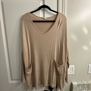 Ninexis Tunic/Sweater; sand color, L
